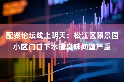 配资论坛线上明天：松江区颐景园小区门口下水道臭味问题严重